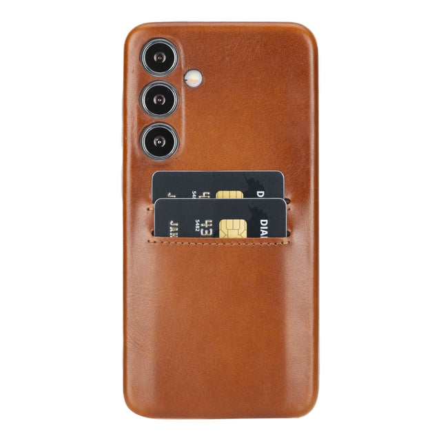 Samsung Galaxy S24 Plus Snap - on Full Cover Leather Case with Credit Card Slots by Hardiston - premium mws_apo_generated