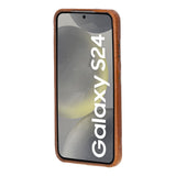 Samsung Galaxy S24 Snap - on Full Cover Leather Case with Credit Card Slots by Hardiston - premium Samsung S - 24 Cases