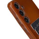 Samsung Galaxy S24 Snap - on Full Cover Leather Case with Credit Card Slots by Hardiston - premium Samsung S - 24 Cases