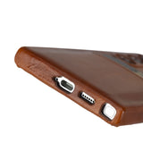 Samsung Galaxy S24 Ultra Snap - on Full Cover Leather Case with Credit Card Slots by Hardiston - premium Samsung S - 24 Cases
