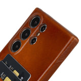 Samsung Galaxy S24 Ultra Snap - on Full Cover Leather Case with Credit Card Slots by Hardiston - premium Samsung S - 24 Cases