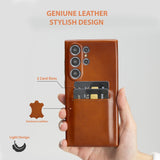 Samsung Galaxy S24 Ultra Snap - on Full Cover Leather Case with Credit Card Slots by Hardiston - premium Samsung S - 24 Cases