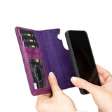 Samsung Galaxy S25 Magnetic Detachable Leather Wallet Case by Hardiston - premium Samsung S - 25 Cases