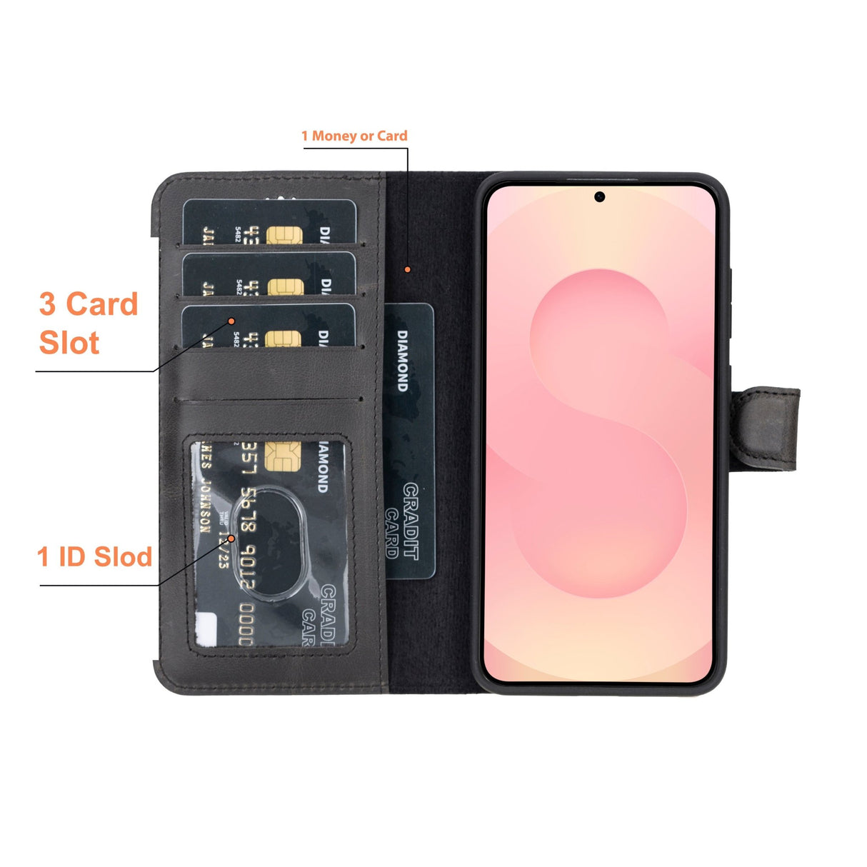 Samsung Galaxy S25 Plus Leather Wallet Case by Hardiston - premium Samsung S - 25 Cases