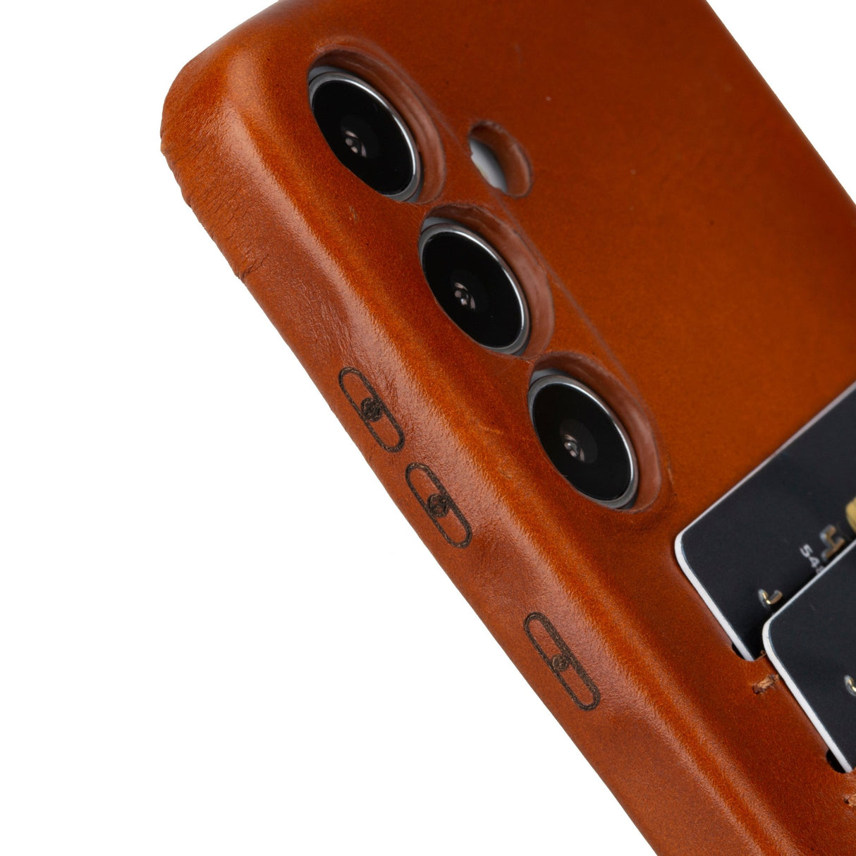 Samsung Galaxy S25 Snap - on Full Cover Leather Case with Credit Card Slots by Hardiston - premium Samsung S - 25 Cases