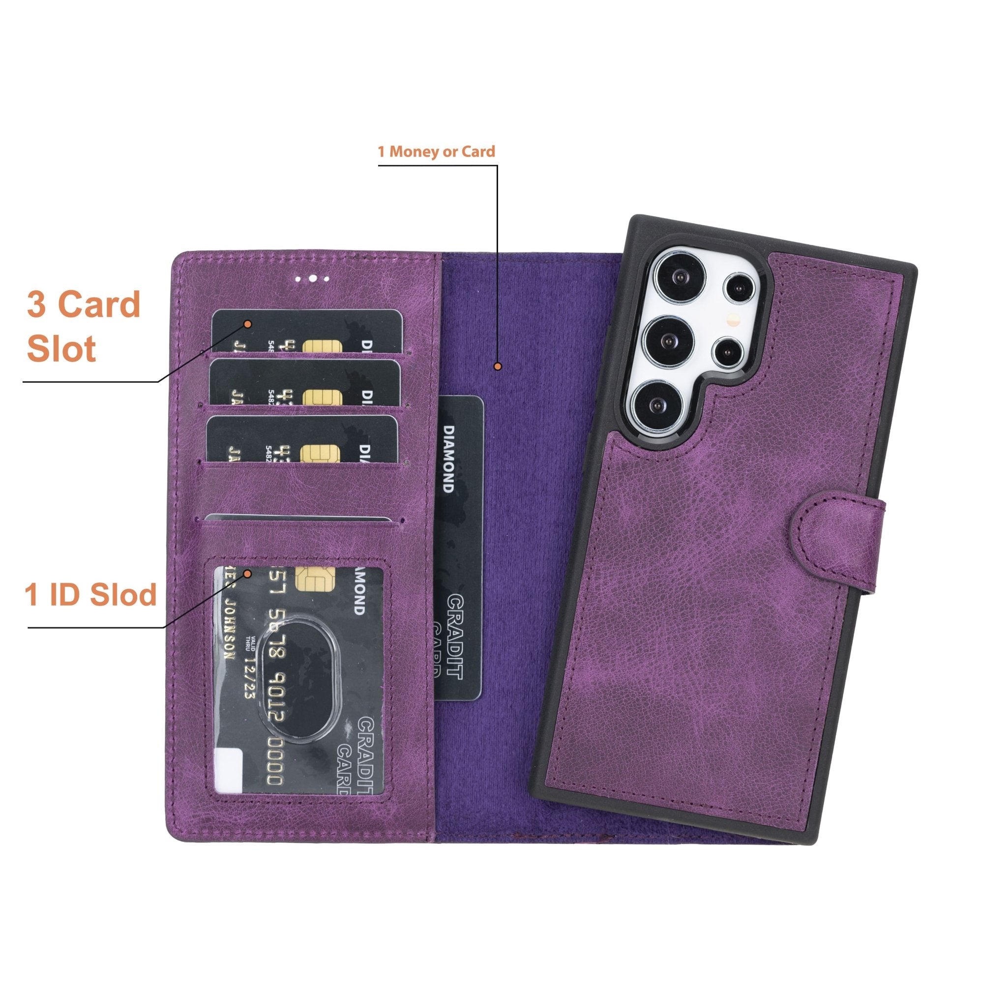 Handmade 2-in-1 Wallet Case - Samsung S24 Ultra | Hardiston