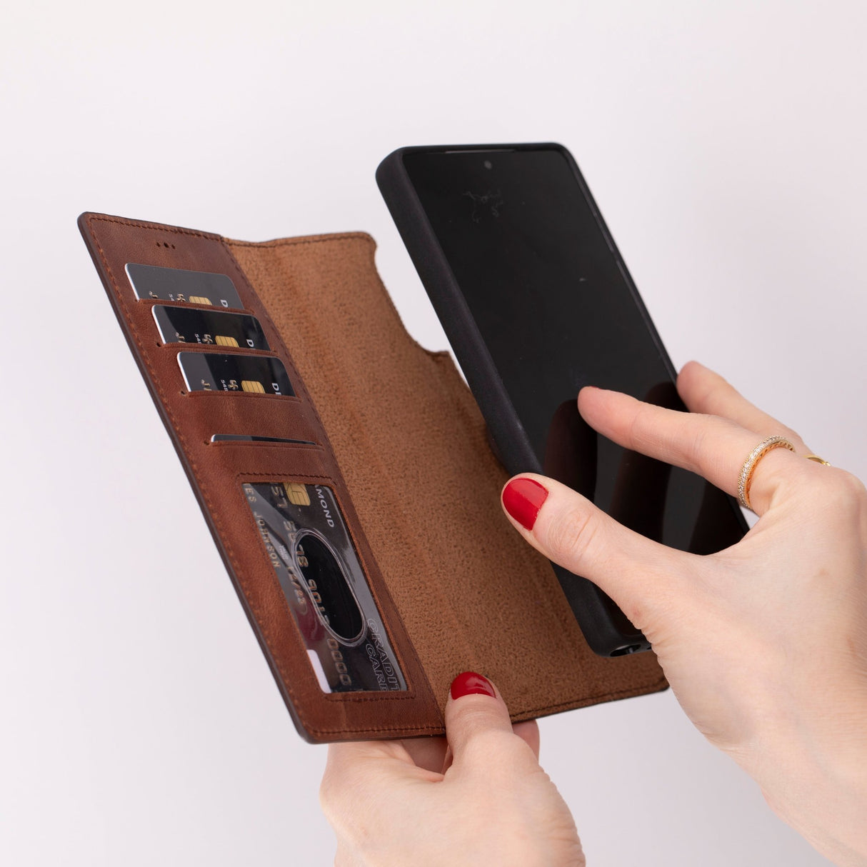 Samsung Galaxy S26 Ultra Magnetic Detachable Leather Wallet Case by Hardiston - premium Samsung S - 26 Cases