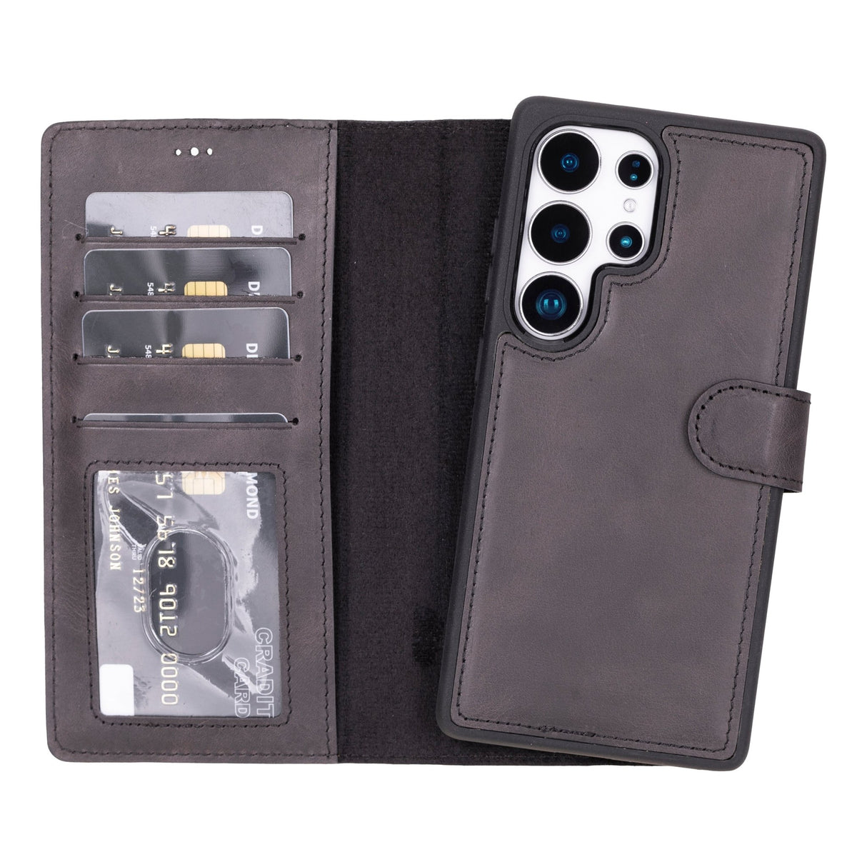 Samsung Galaxy S26 Ultra Magnetic Detachable Leather Wallet Case by Hardiston - premium Samsung S - 26 Cases