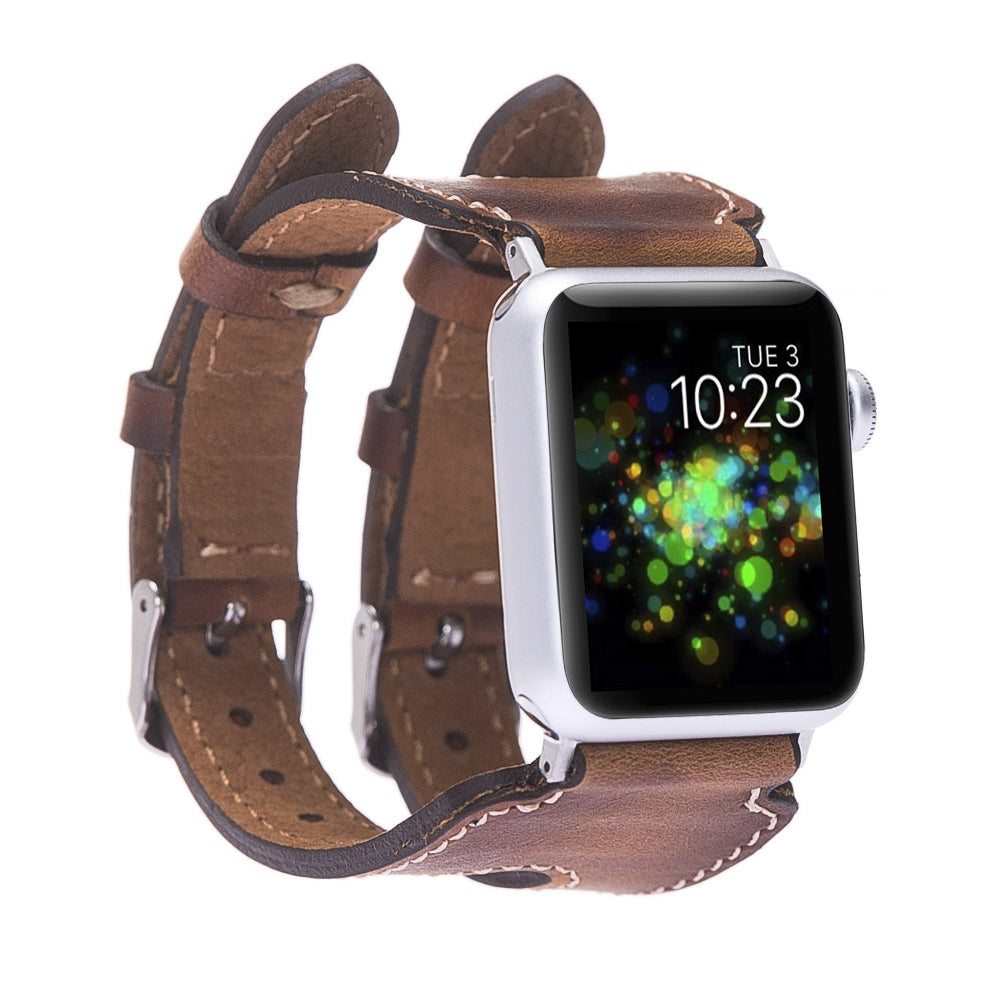 Twin Strap Leather Band for Apple Watch