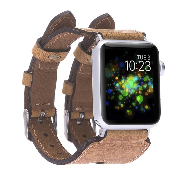 Twin Strap Leather Band for Apple Watch