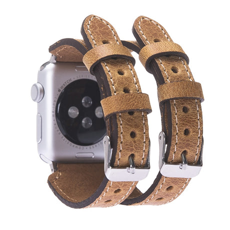 Twin Strap Leather Band for Apple Watch