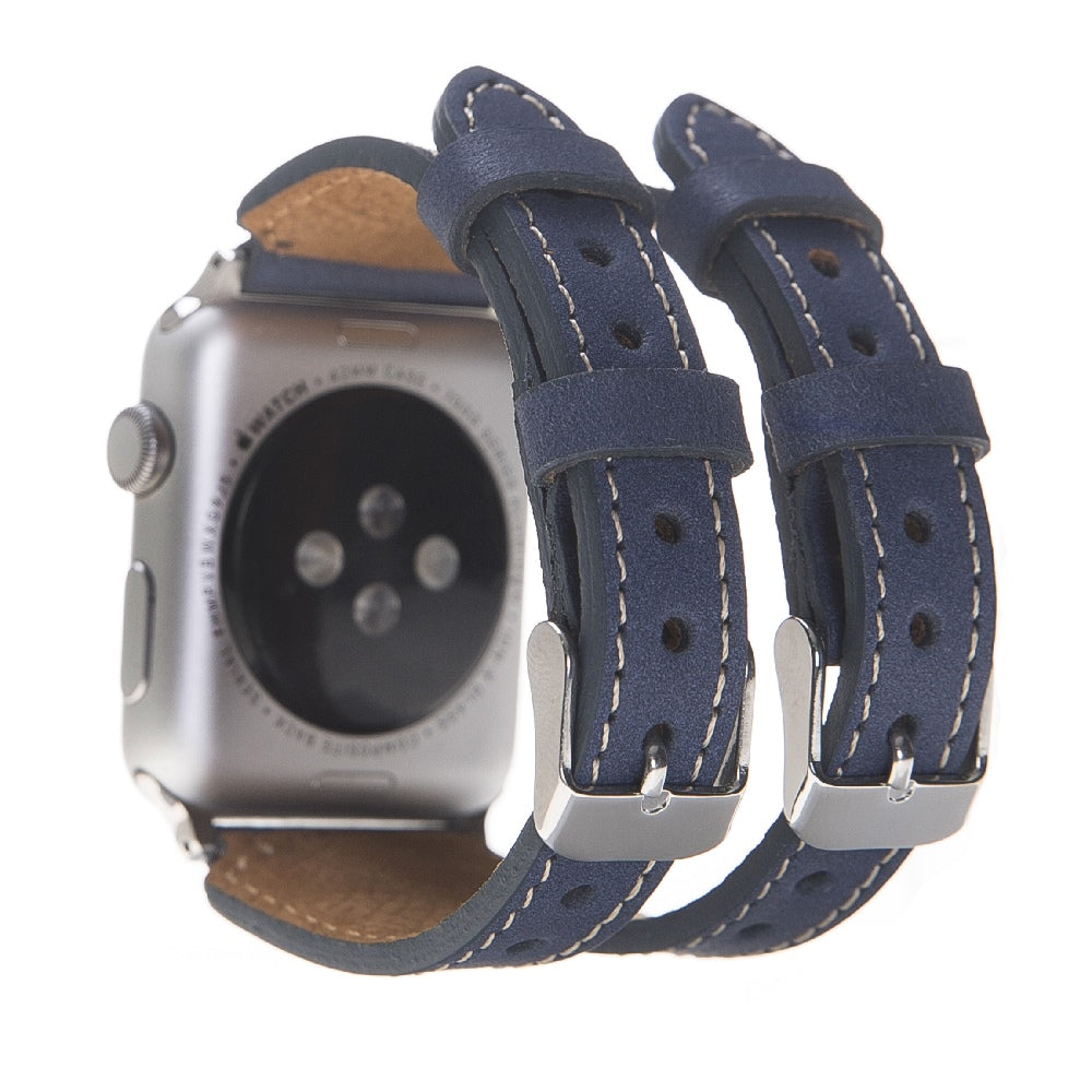 Twin Strap Leather Band for Apple Watch