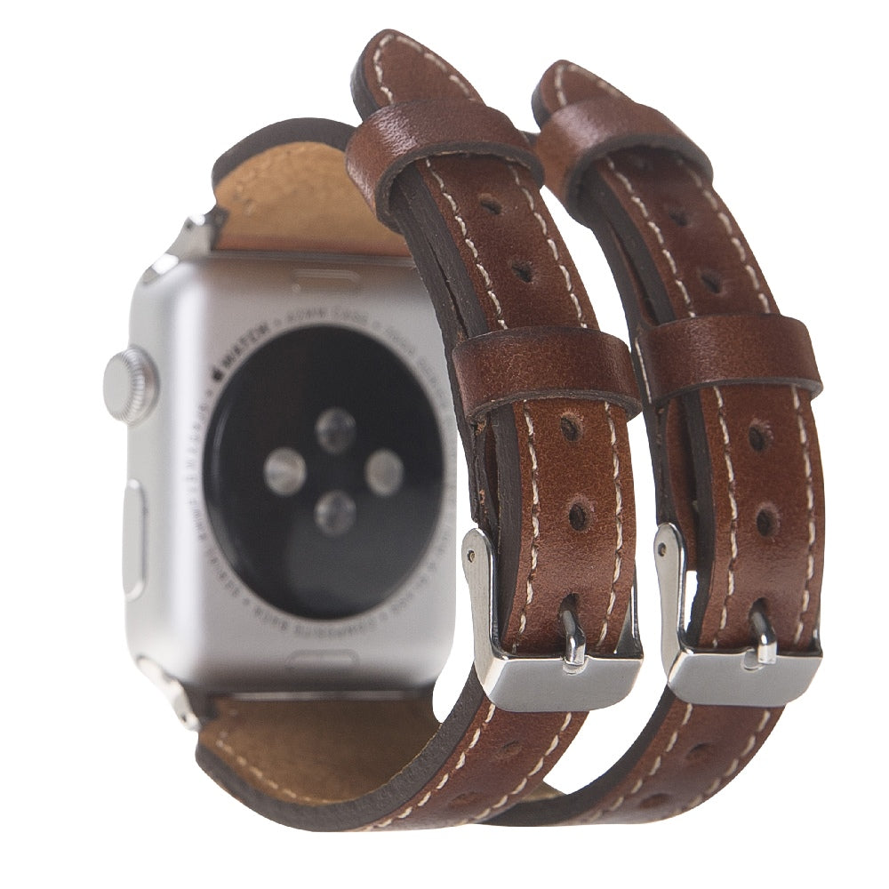 Twin Strap Leather Band for Apple Watch