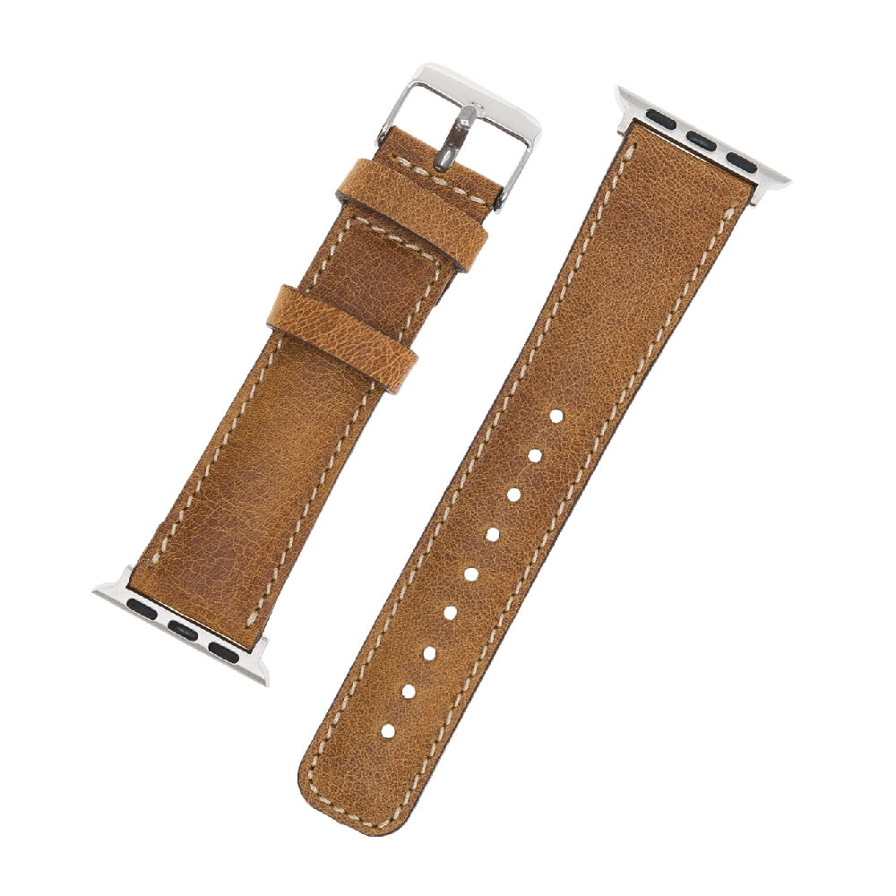 Amber Leather Apple Watch Band or Strap 38mm, 40mm, 42mm, 44mm for All Series - Venito - Leather - 5