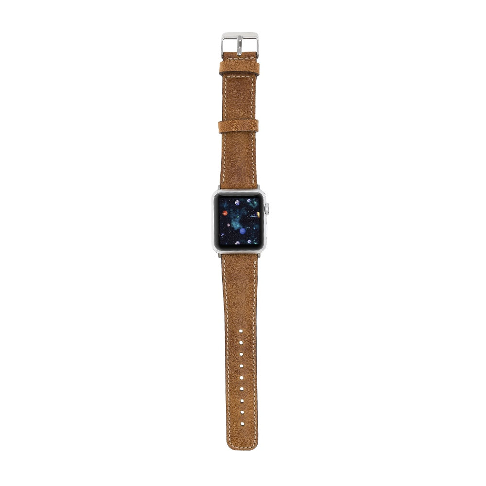 Amber Leather Apple Watch Band or Strap 38mm, 40mm, 42mm, 44mm for All Series - Venito - Leather - 6