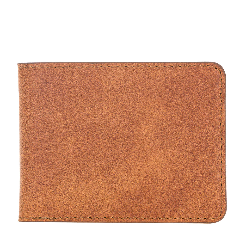 Amber Leather Classic Bifold Wallet with Credit Card Slots - Hardiston - 1
