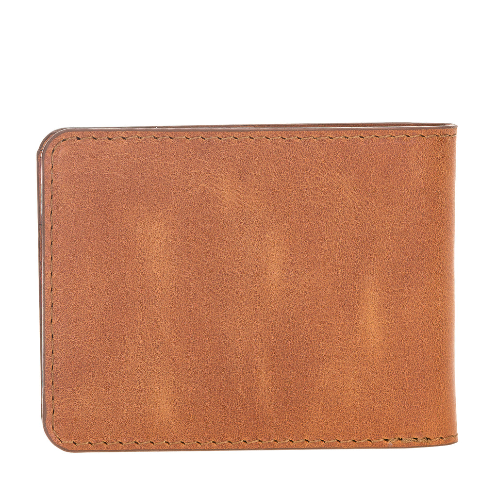 Amber Leather Classic Bifold Wallet with Credit Card Slots - Hardiston - 2