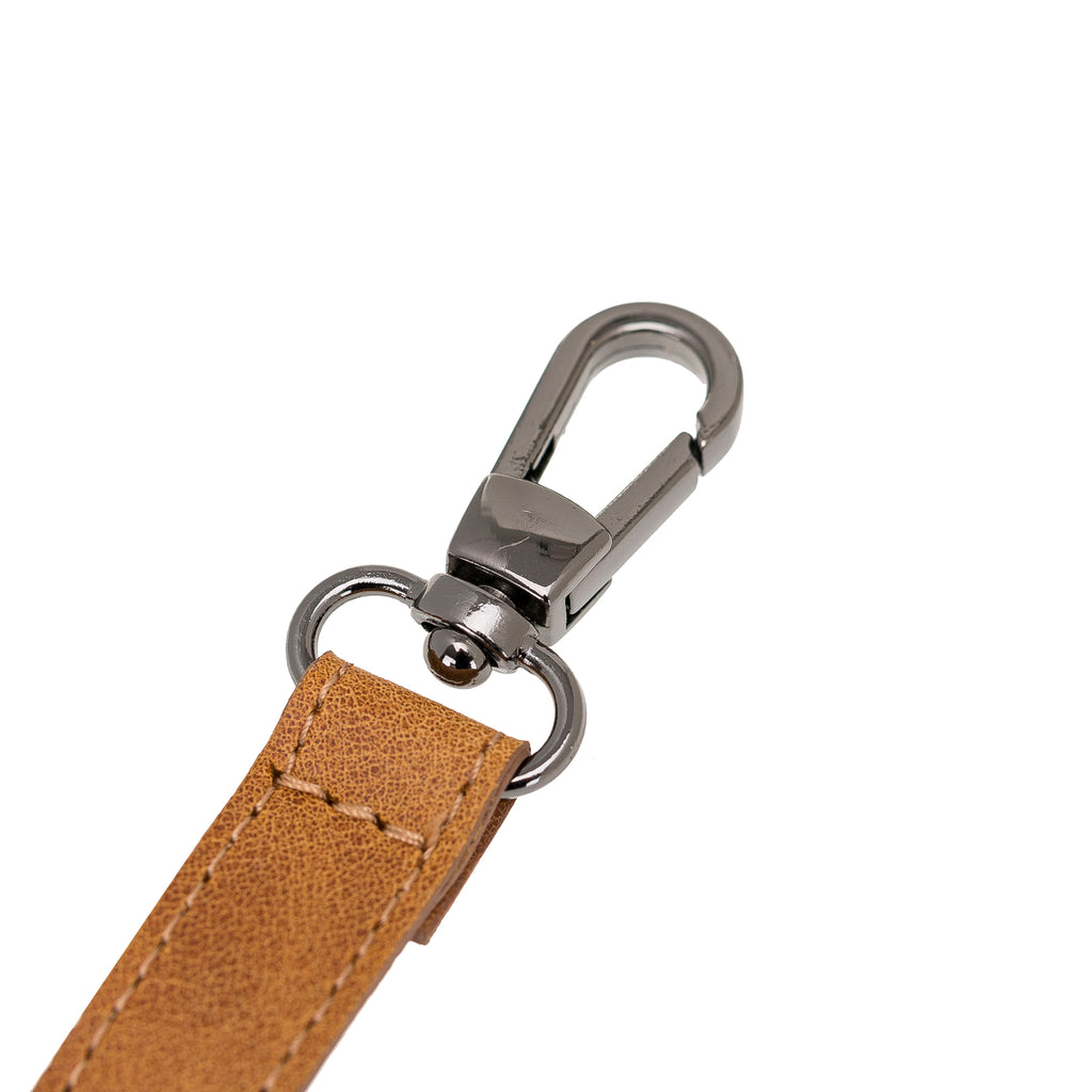 Amber Luxury Leather Cross-body Strap Wristlet bag with Metal Clip - Hardiston - 4