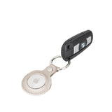 Beige Leather Apple AirTag Case Holder with Key Ring - Hardiston Leather - 6