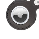 Black Leather Apple AirTag Case Holder with Key Ring - Hardiston Leather - 4