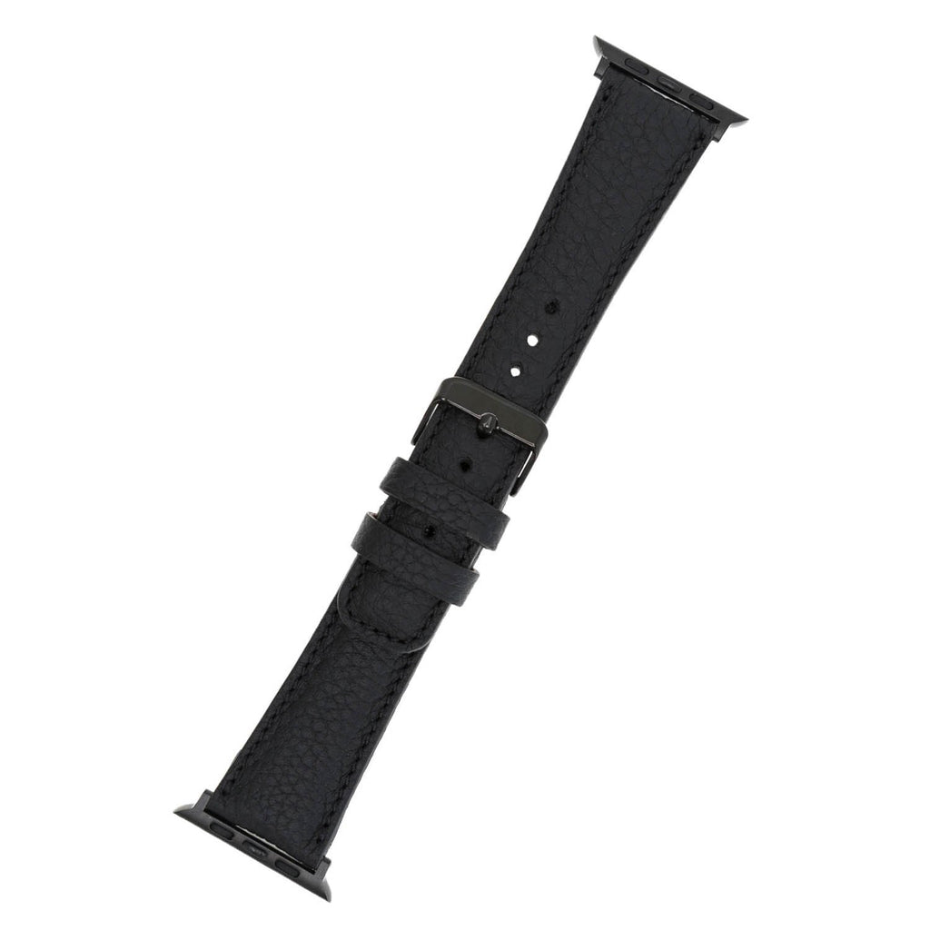 Black Leather Apple Watch Band or Strap 38mm, 40mm, 42mm, 44mm for All Series - Venito - Leather - 6