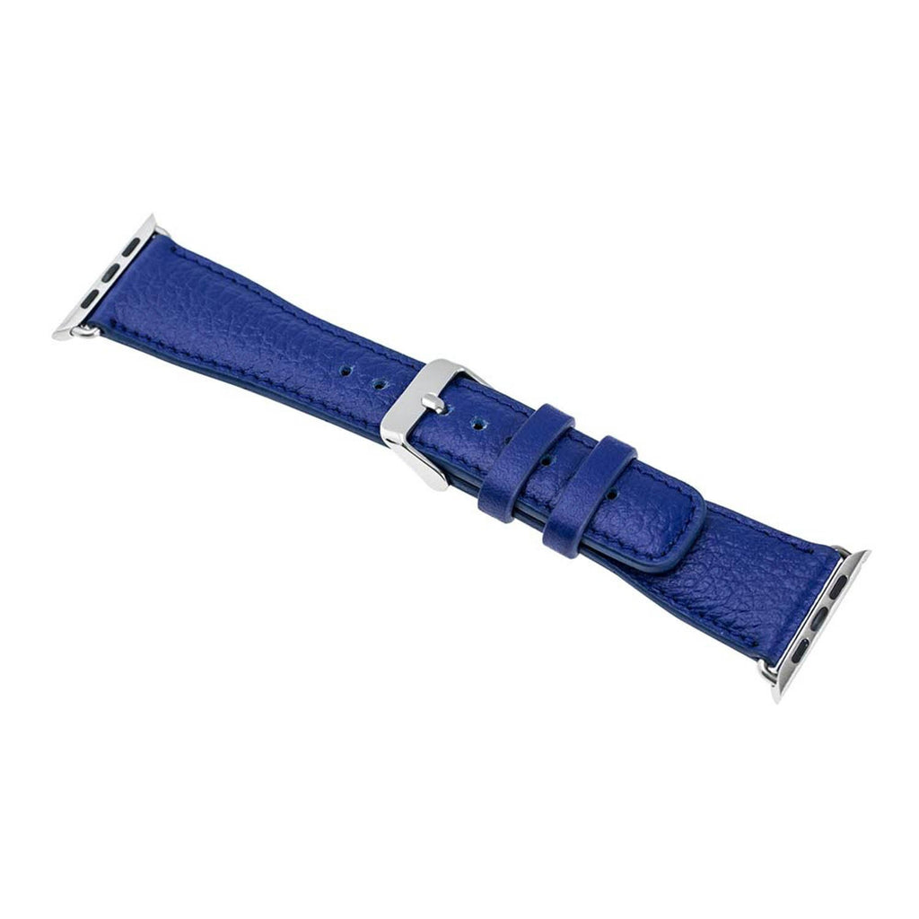 Blue Leather Apple Watch Band or Strap 38mm, 40mm, 42mm, 44mm for All Series - Venito - Leather - 4