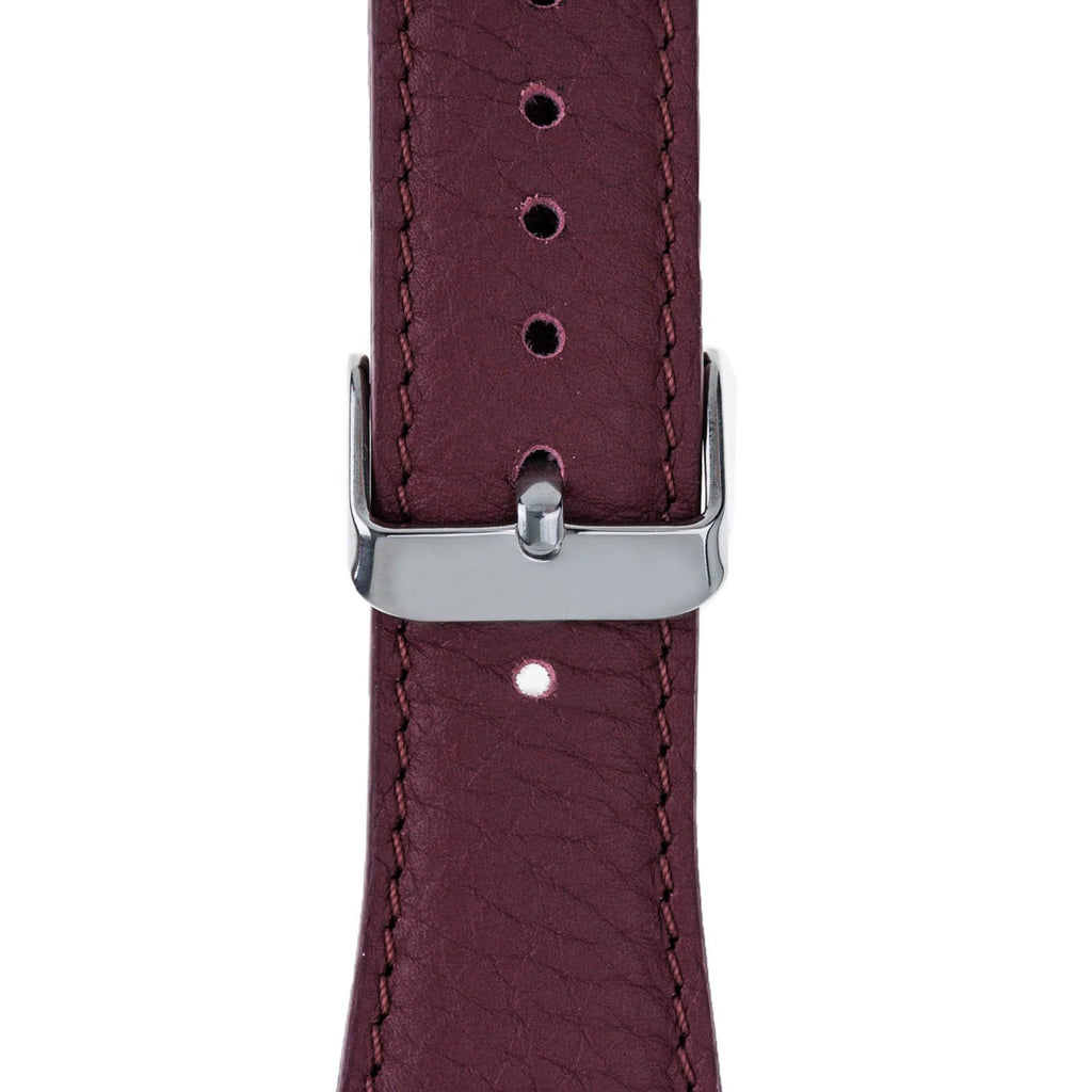 Burgundy Leather Apple Watch Band or Strap 38mm, 40mm, 42mm, 44mm for All Series - Venito - Leather - 4