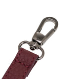 Burgundy Luxury Leather Cross-body Strap Wristlet bag with Metal Clip - Hardiston - 4