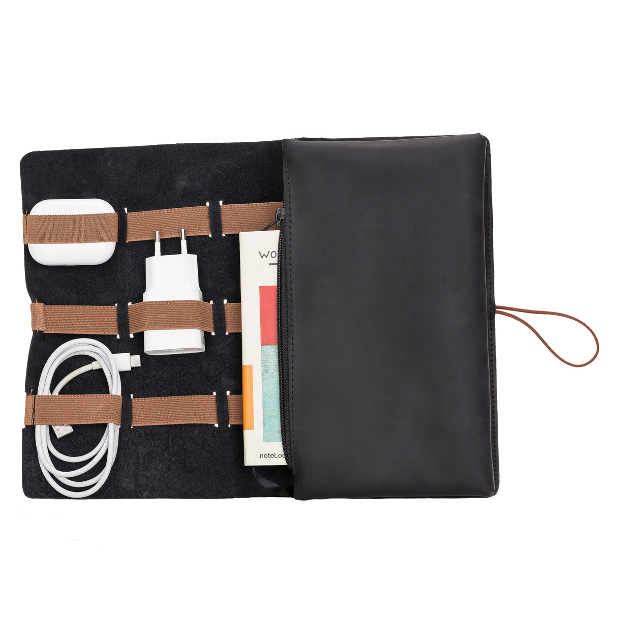 Leather Cable Organizer & Charger Pouch