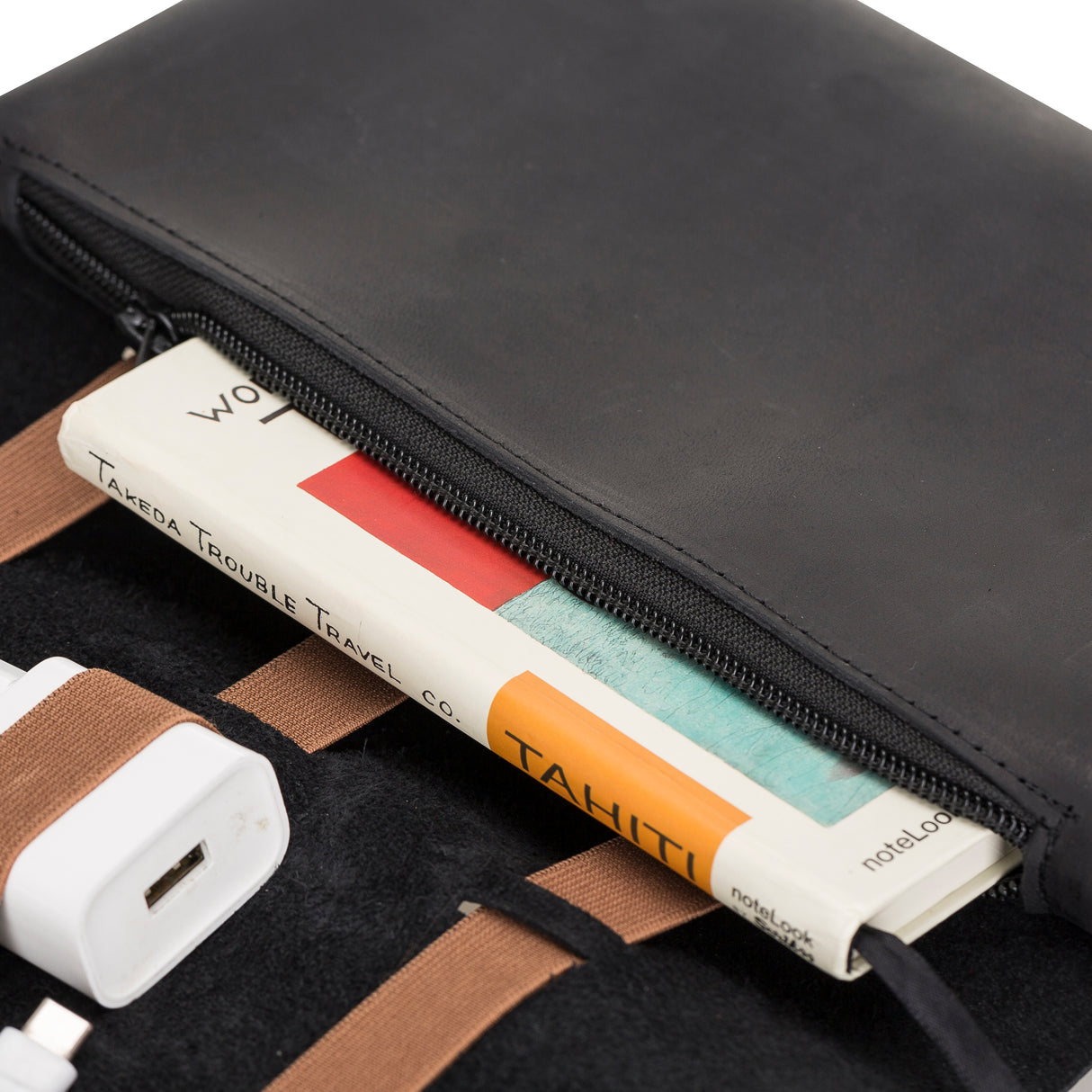 Leather Cable Organizer & Charger Pouch