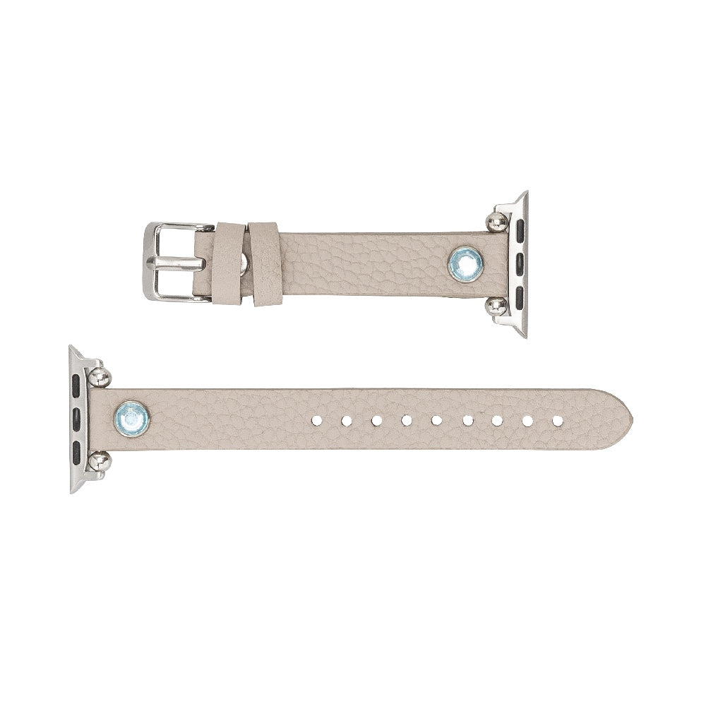 Slim Beady Leather Watch Band for Apple Watch