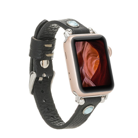 Slim Beady Leather Watch Band for Apple Watch