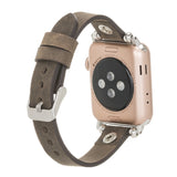 Slim Beady Leather Watch Band for Apple Watch