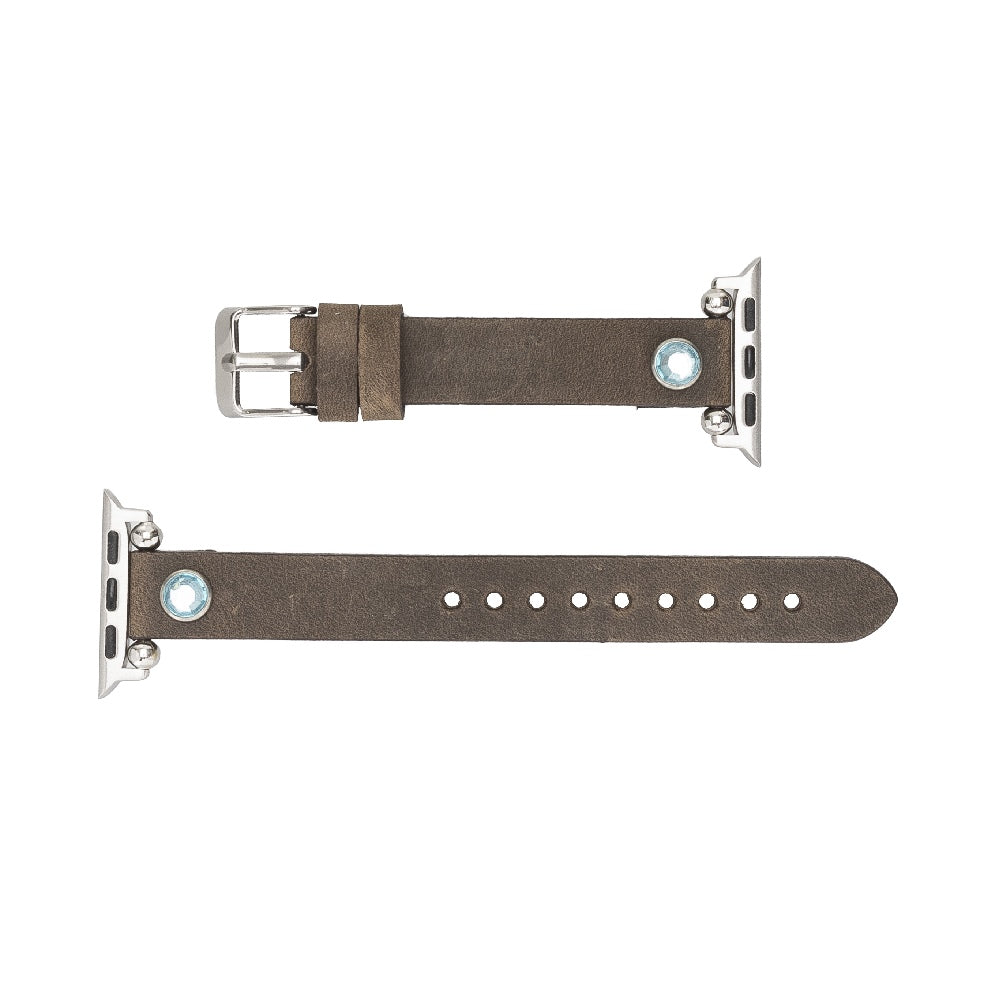 Slim Beady Leather Watch Band for Apple Watch