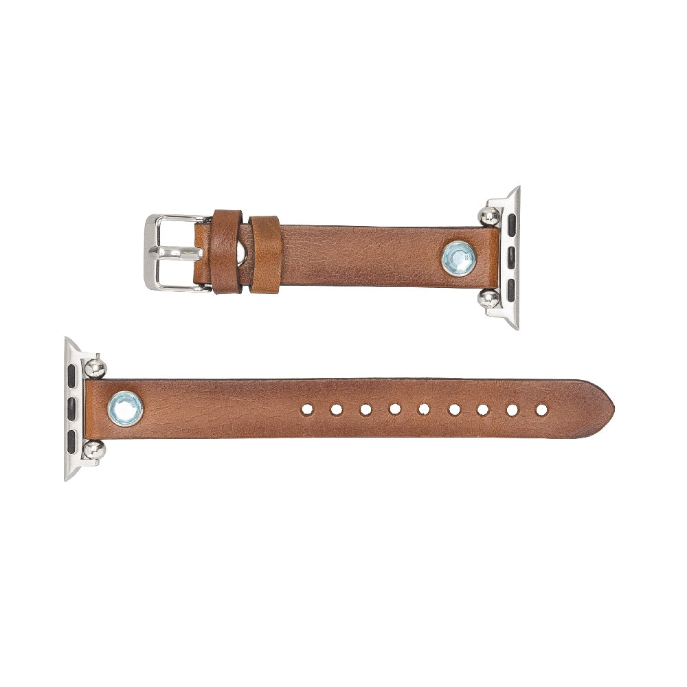 Slim Beady Leather Watch Band for Apple Watch