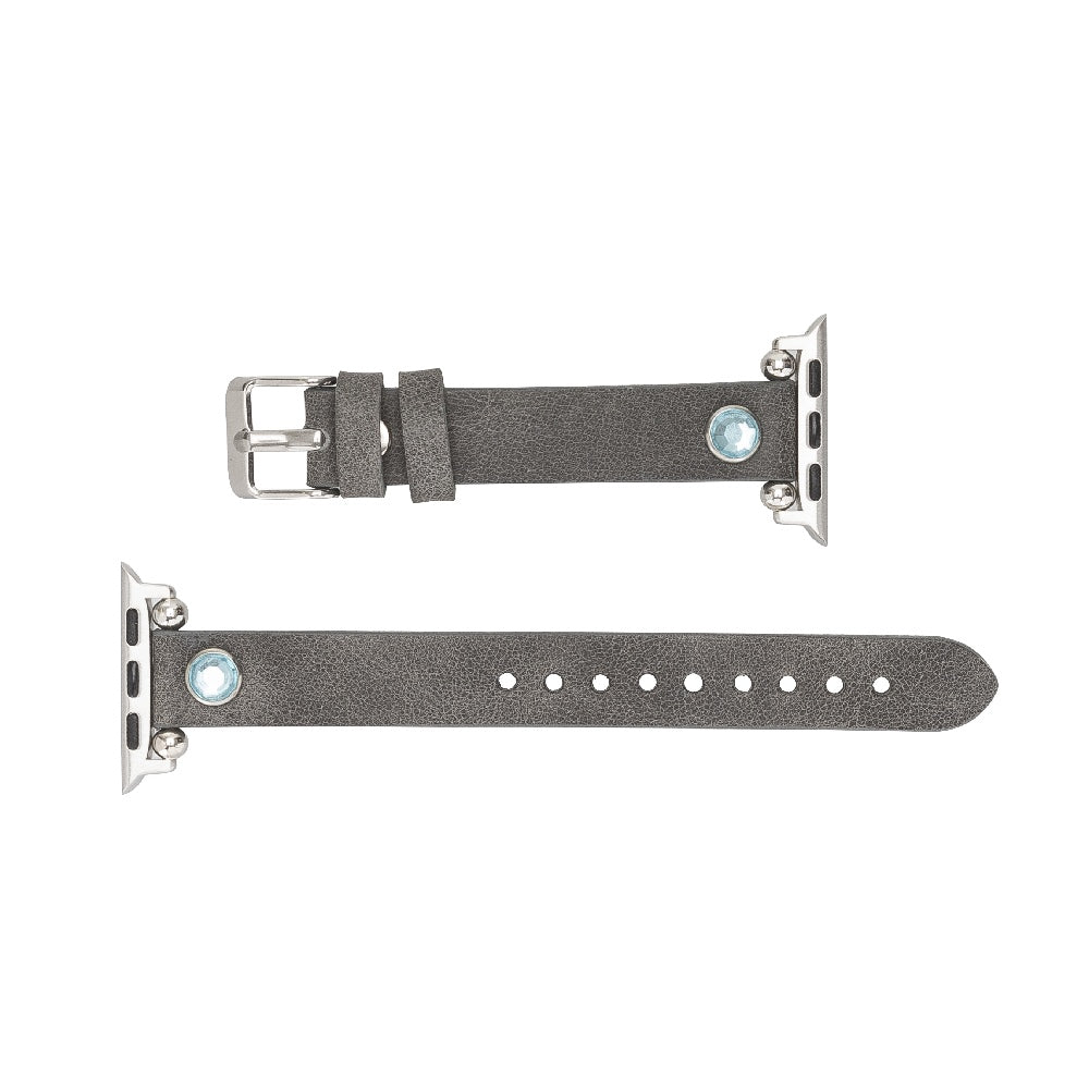 Slim Beady Leather Watch Band for Apple Watch