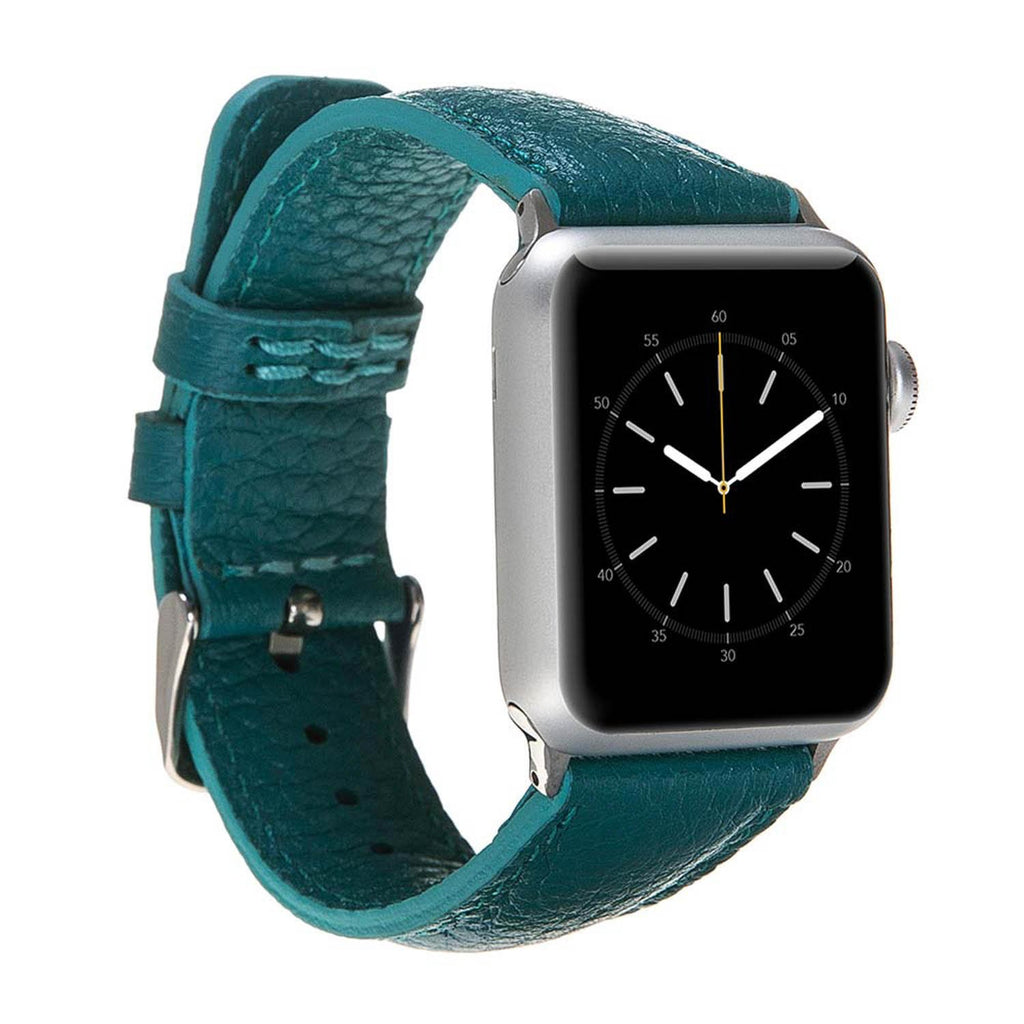 Green Leather Apple Watch Band or Strap 38mm, 40mm, 42mm, 44mm for All Series - Venito - Leather - 1