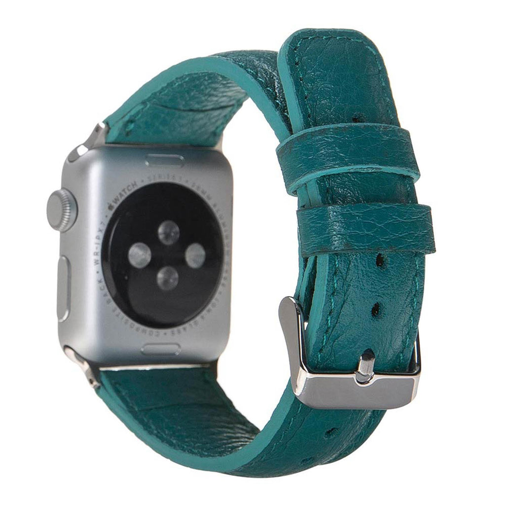 Green Leather Apple Watch Band or Strap 38mm, 40mm, 42mm, 44mm for All Series - Venito - Leather - 2
