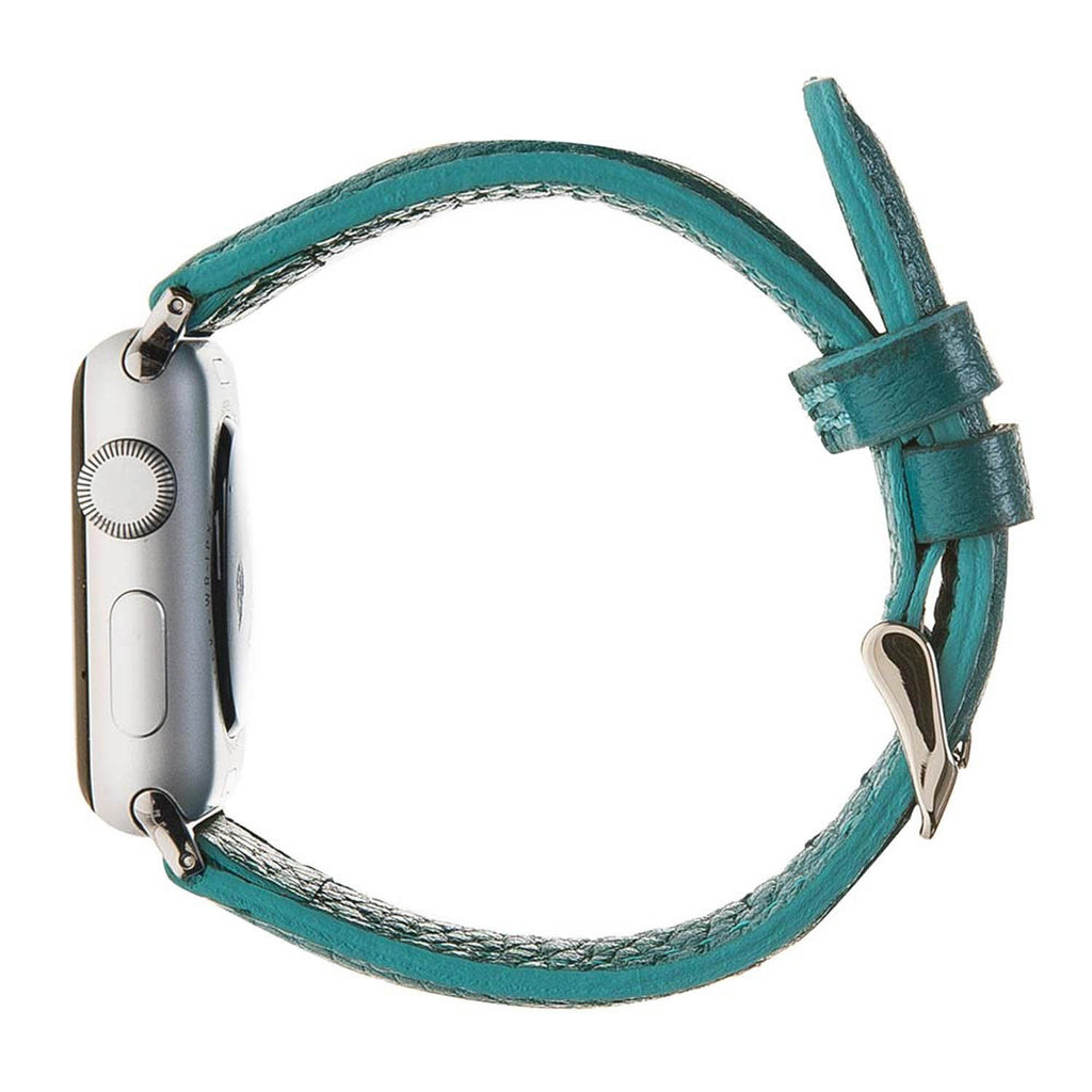Green Leather Apple Watch Band or Strap 38mm, 40mm, 42mm, 44mm for All Series - Venito - Leather - 3