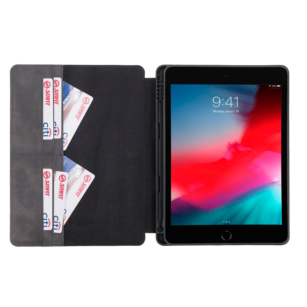 iPad 10.2 inches Leather Case with Magnetic Closure, Separeted Compartments and Card Slots