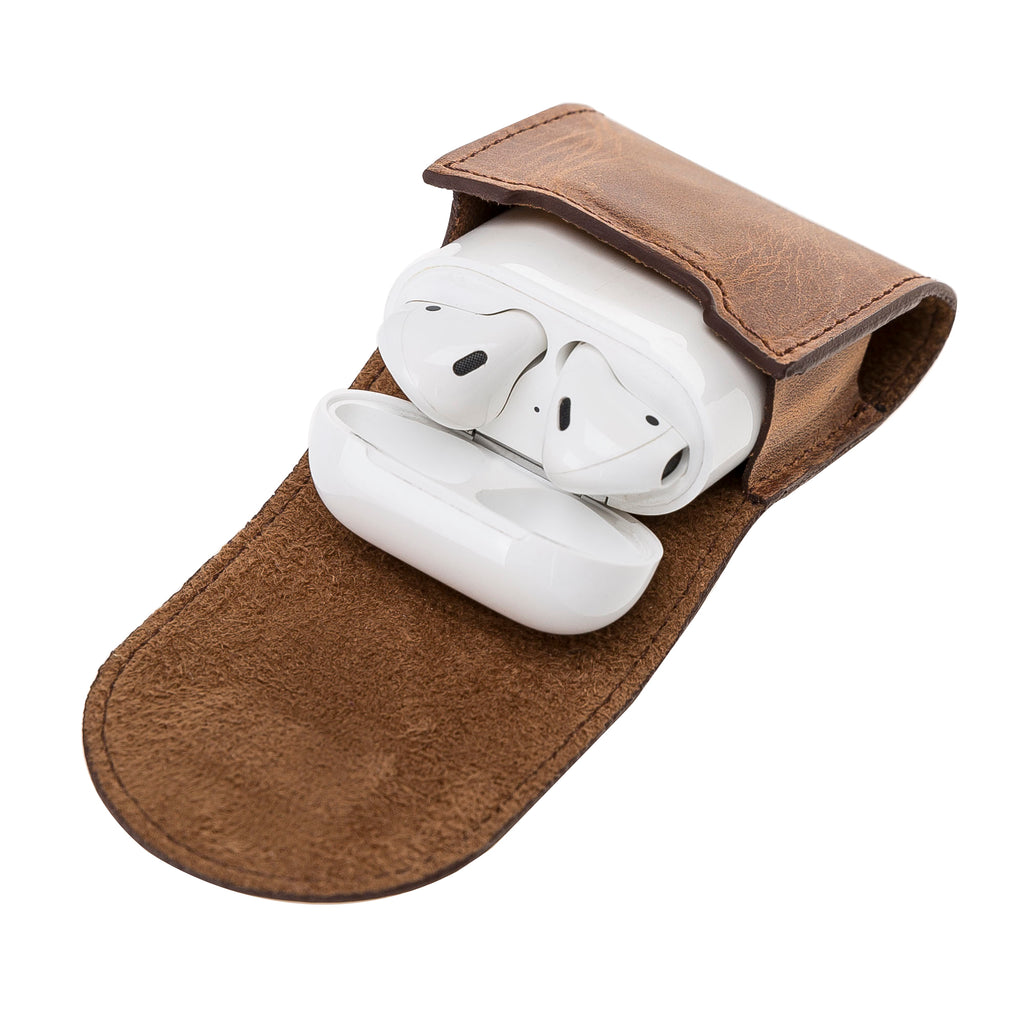 Luxury Brown Apple AirPods Generation 1 / 2 Case with Back Hook - Hardiston - 5