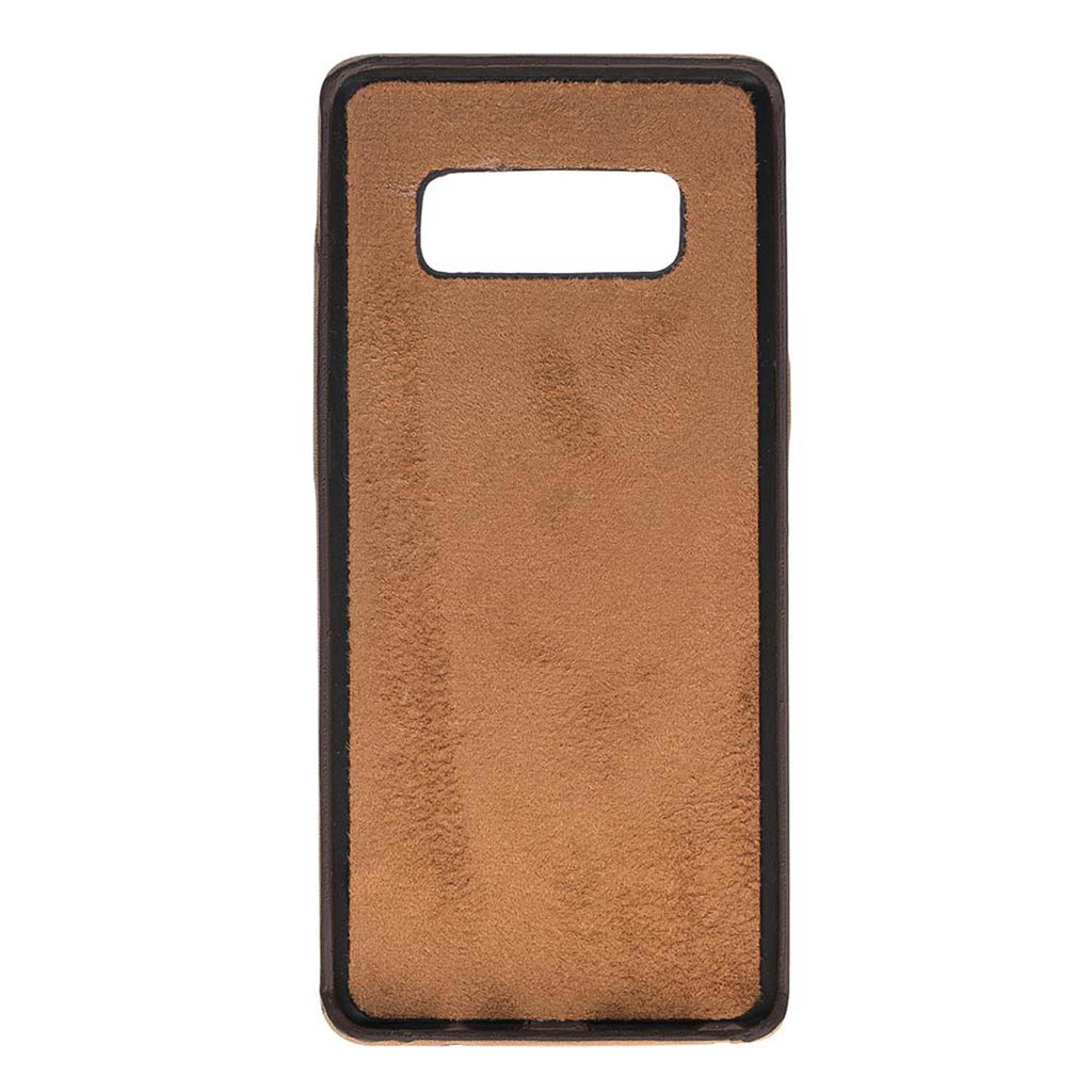 Luxury Brown Leather Samsung Galaxy Note 8 Snap-On Case - Hardiston - 3