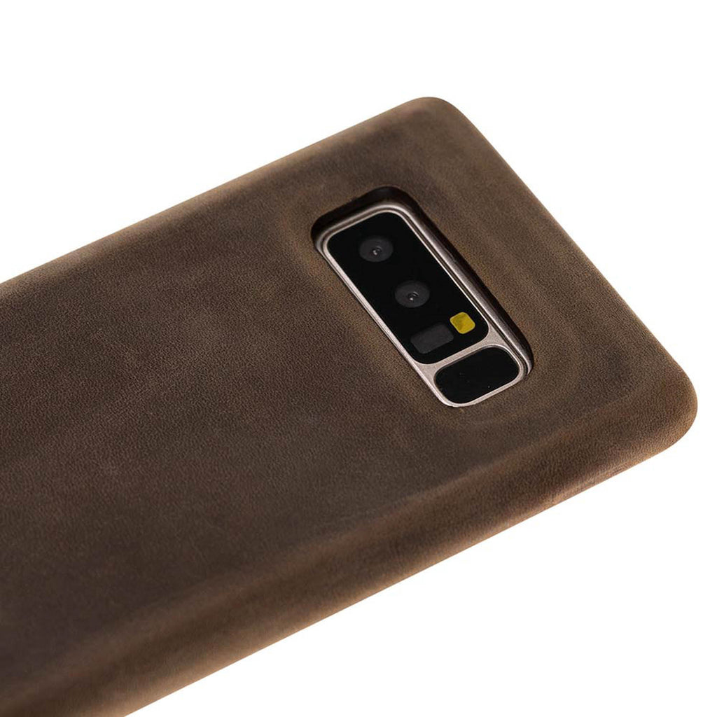 Luxury Brown Leather Samsung Galaxy Note 8 Snap-On Case - Hardiston - 7