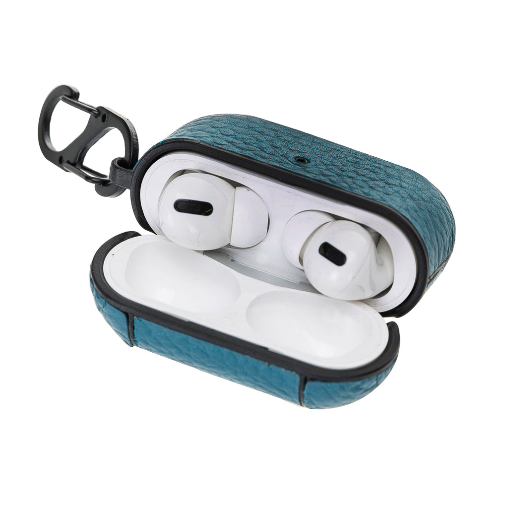 Luxury Turquoise Apple AirPods Pro Hard Case with Side Strap - Hardiston - 5