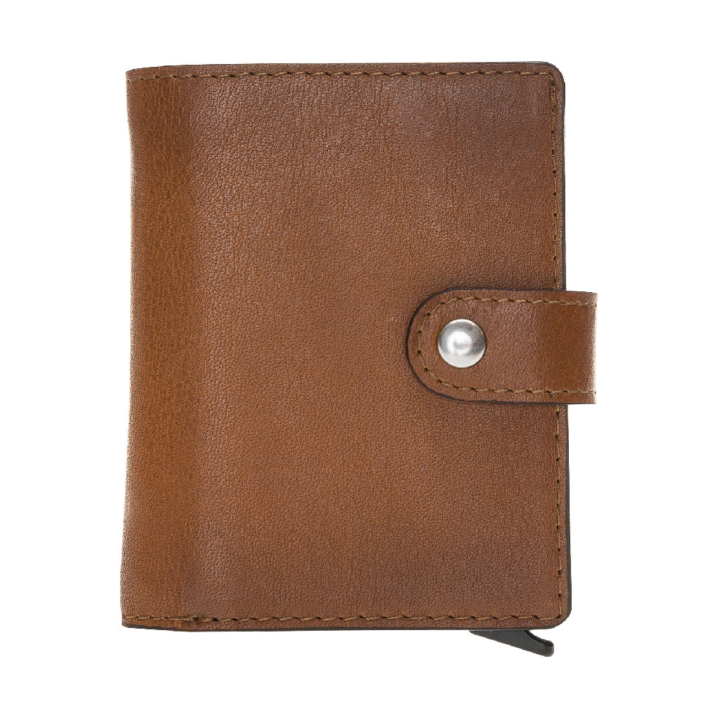 RFID Protected Card Holder Wallet with Mechanic Credit Card Slots