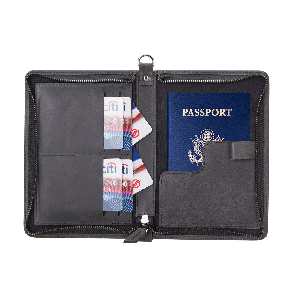 Leather Passport Organizer Bag