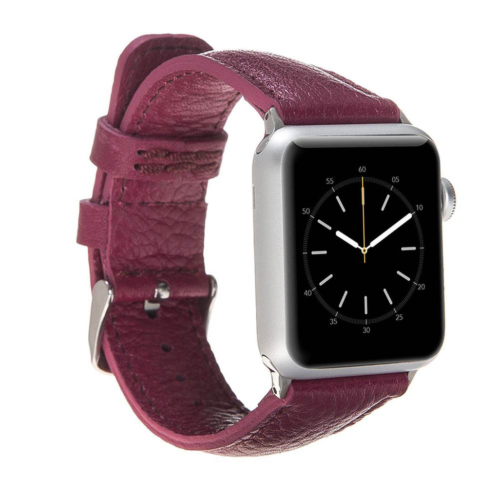 Pink Leather Apple Watch Band or Strap 38mm, 40mm, 42mm, 44mm for All Series - Venito - Leather - 1