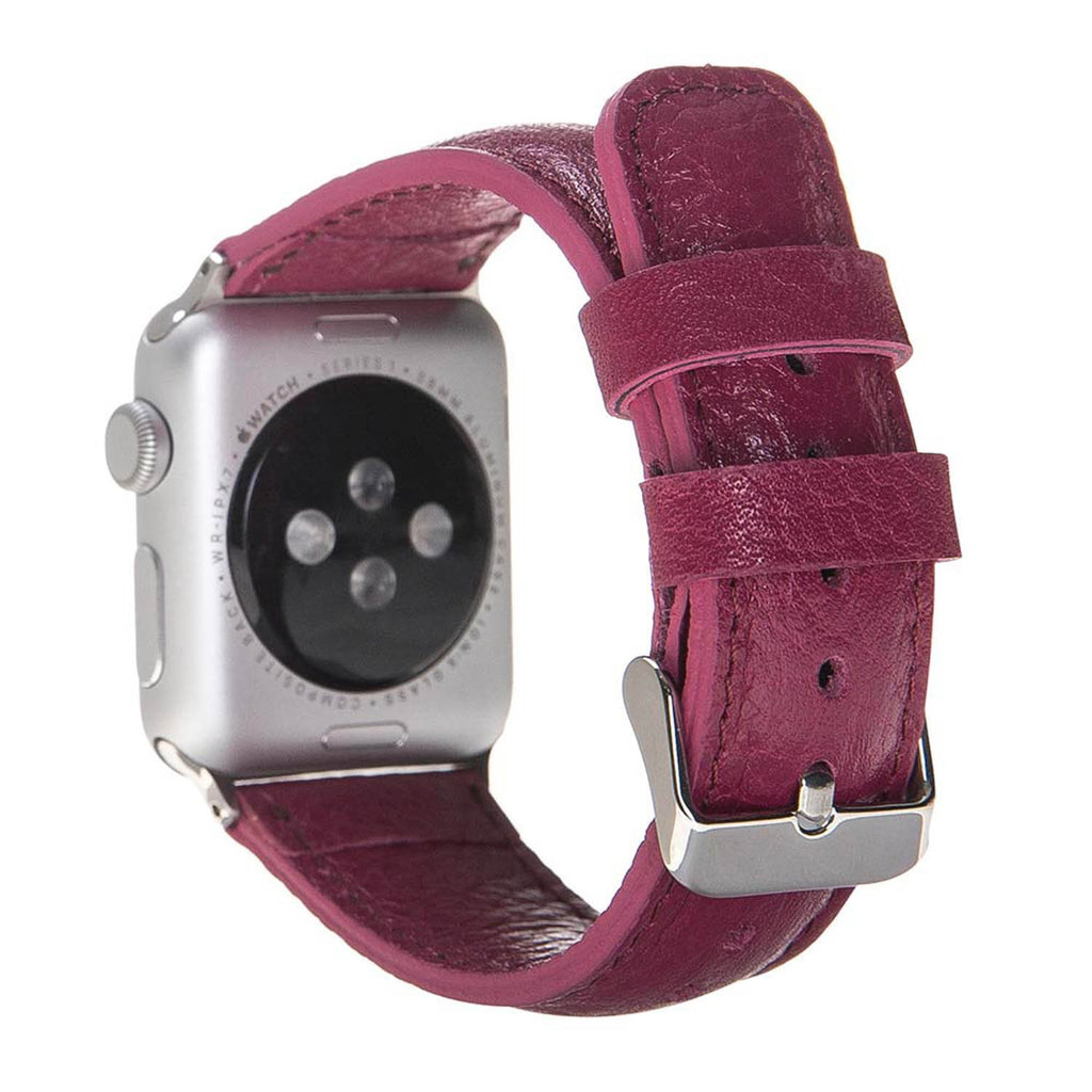 Pink Leather Apple Watch Band or Strap 38mm, 40mm, 42mm, 44mm for All Series - Venito - Leather - 2