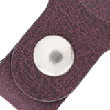 Purple Leather Apple AirTag Case Holder with Key Ring - Hardiston Leather - 5