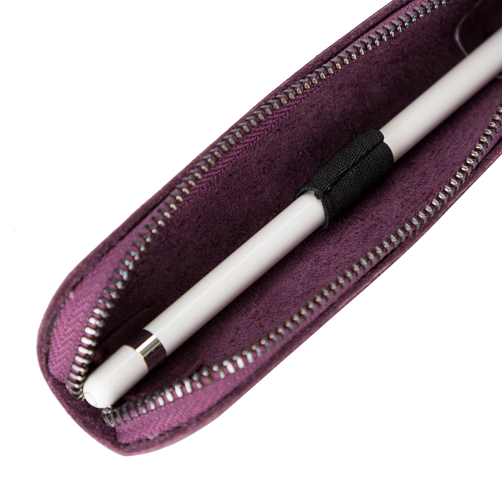 Purple Luxury Apple Pencil Leather Case with Zipper - Hardiston - 4